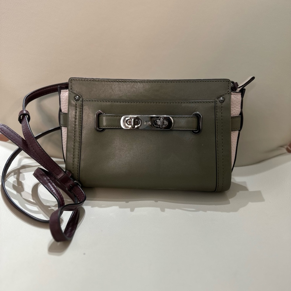 Green Coach Crossbody/ Wristlet